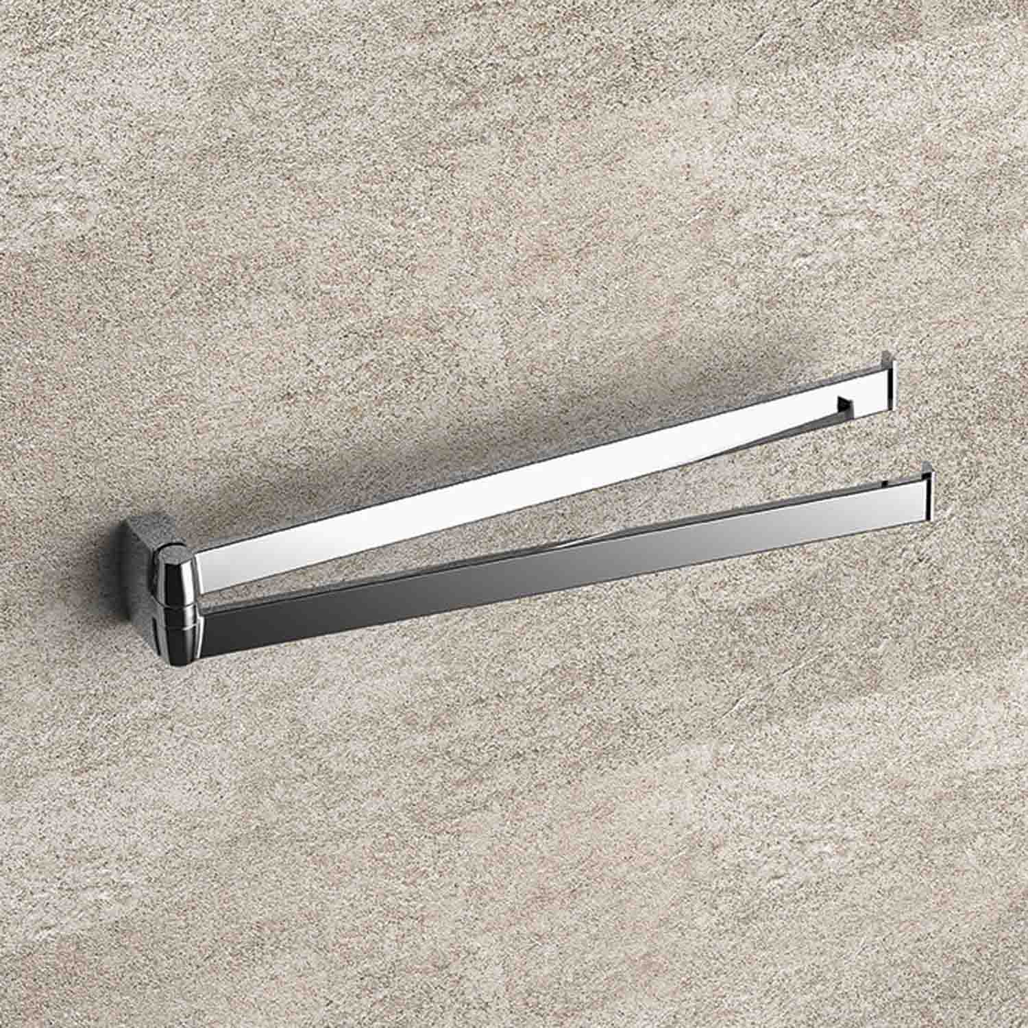 Porta salvietta doppio snodo in ottone cromato collezione Trenta di Colombo Design by CeramicStore | Lo specialista del tuo bagno