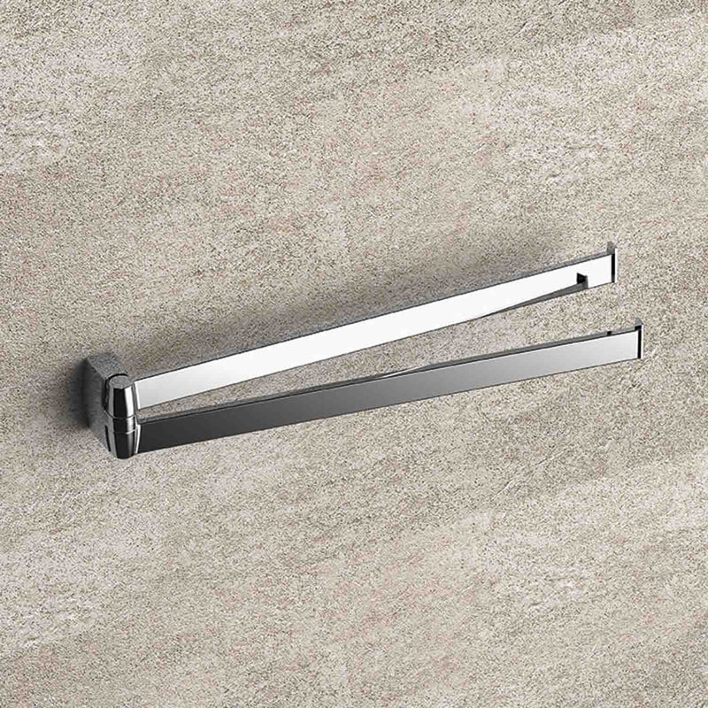 Porta salvietta doppio snodo in ottone nero collezione Trenta di Colombo Design by CeramicStore | Lo specialista del tuo bagno