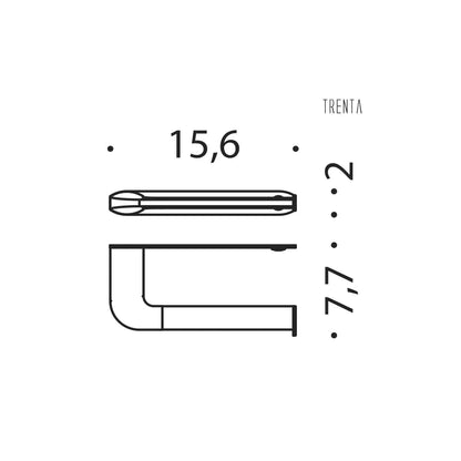 Porta rotolo in ottone nero collezione Trenta di Colombo Design