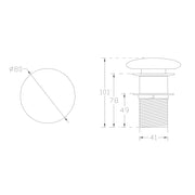 Piletta Click Clack per lavabo BathCore Infinity - Blu Opaco by CeramicStore | Lo specialista del tuo bagno