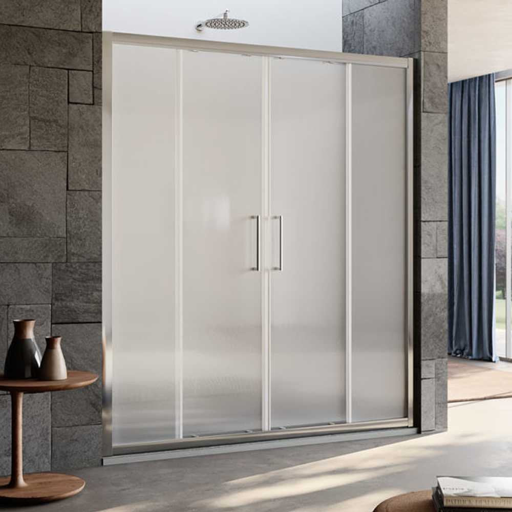 Porta Doccia Scorrevole a 2 ante 160 cm in cristallo opaco 6 mm modello Minerva by CeramicStore | Lo specialista del tuo bagno