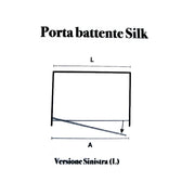 Porta doccia modello Ermes ad apertura battente a sinistra da 80 cm cristallo serigrafato 6 mm temperato by CeramicStore | Lo specialista del tuo bagno
