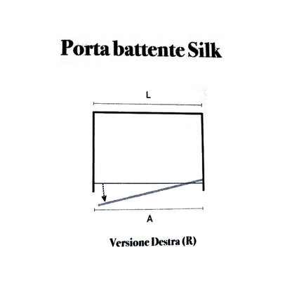 Porta doccia modello Ermes con apertura battente a destra da 90 cm cristallo serigrafato 6 mm temperato by CeramicStore | Lo specialista del tuo bagno