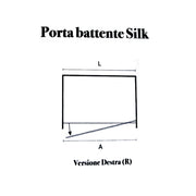 Porta doccia modello Ermes con apertura battente a destra da 70 cm cristallo serigrafato 6 mm temperato by CeramicStore | Lo specialista del tuo bagno