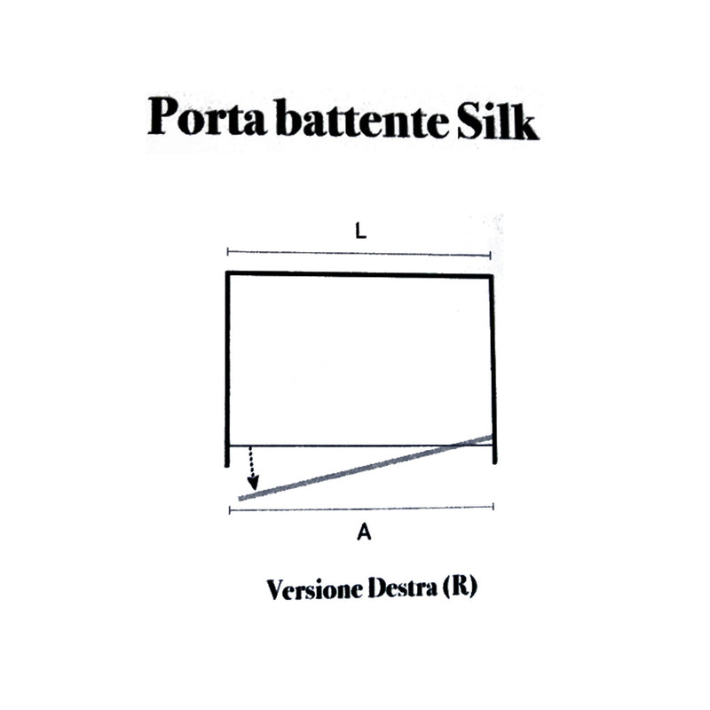 Porta doccia modello Ermes con apertura battente a destra da 70 cm cristallo serigrafato 6 mm temperato by CeramicStore | Lo specialista del tuo bagno
