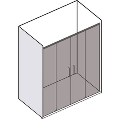 Porta doccia con 2 ante scorrevoli cm 160 modello Afrodite in cristallo temperato mm 6 by CeramicStore | Lo specialista del tuo bagno