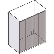 Porta doccia a 2 ante scorrevoli cm 130 modello Afrodite in cristallo temperato mm 6 by CeramicStore | Lo specialista del tuo bagno
