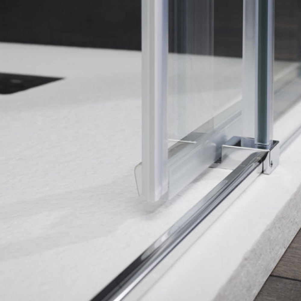 Porta doccia scorrevole apertura a sinistra cm 132 modello Afrodite in cristallo temperato mm 6 by CeramicStore | Lo specialista del tuo bagno