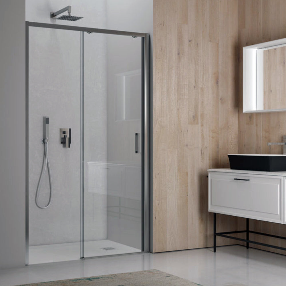 Porta doccia scorrevole apertura a sinistra cm 124 modello Afrodite in cristallo temperato mm 6 by CeramicStore | Lo specialista del tuo bagno