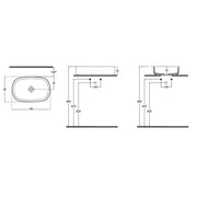 Lavabo d'appoggio ovale senza foro BathCore serie Infinity 55x36 color Terracotta Opaco
