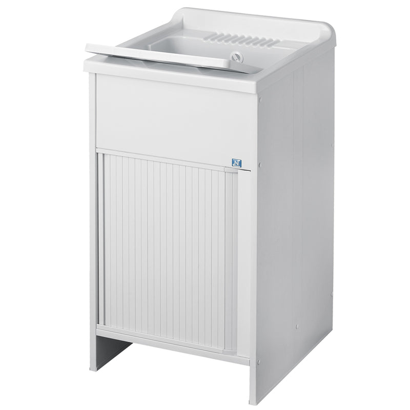 Lavatoio per esterni con mobile in plastica e apertura a serrandina cm 60x60 by CeramicStore | Lo specialista del tuo bagno
