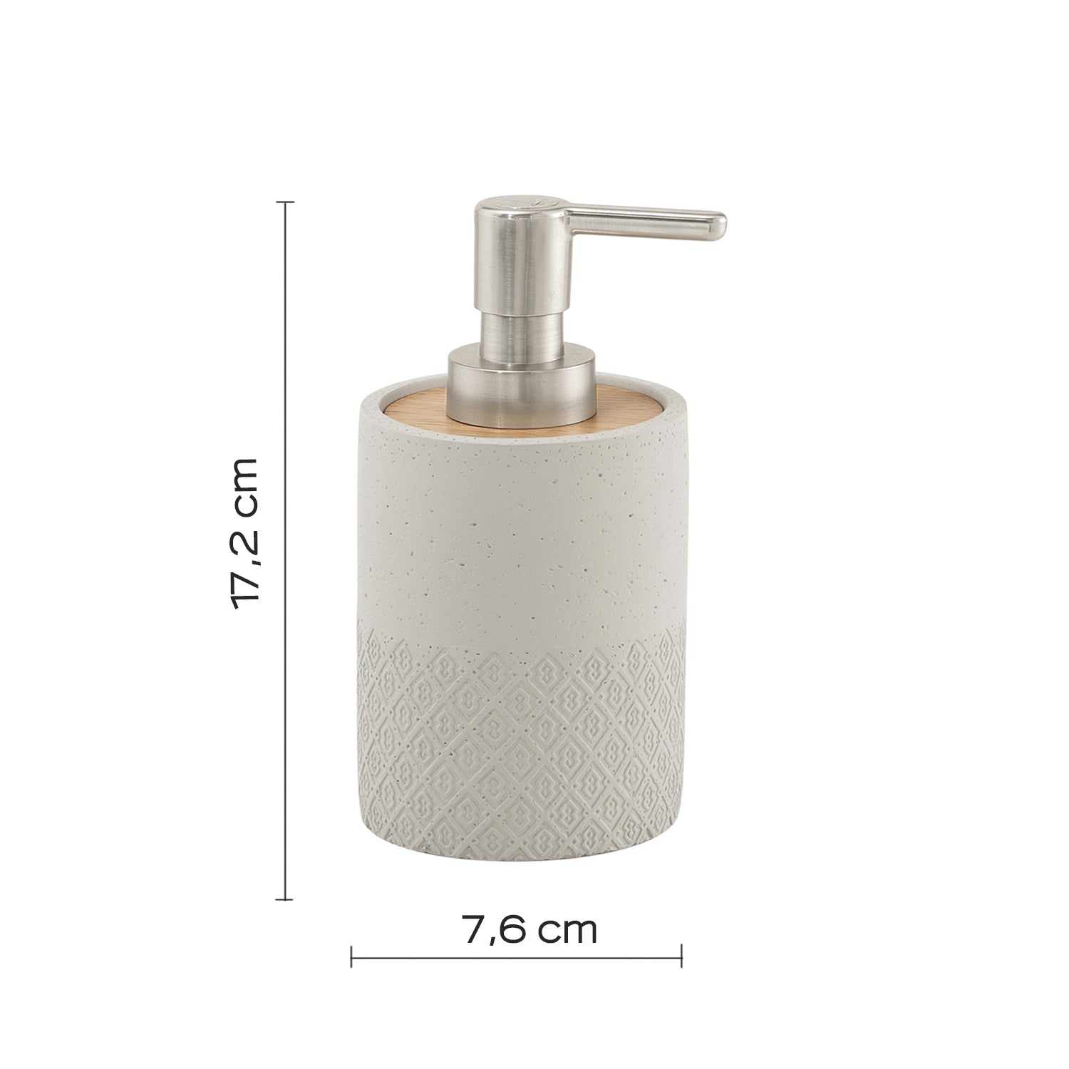 Versione outlet - Dosasapone in cemento e bambà¹ Gedy serie Afrodite - Grigio