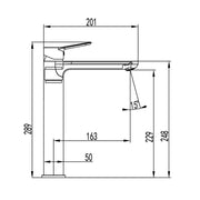 Miscelatore alto per lavabo, in ottone cromato della serie Rhio by GME - Cromato by CeramicStore | Lo specialista del tuo bagno