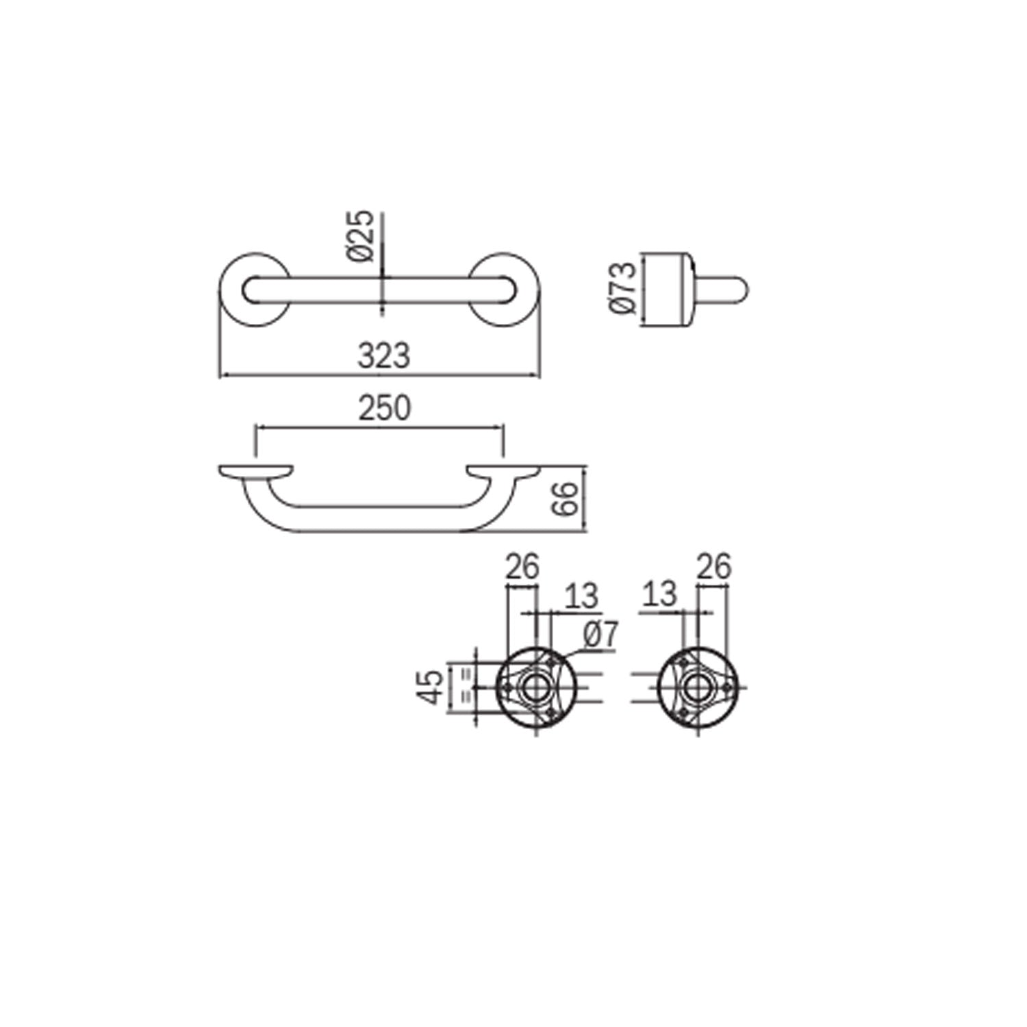 Lineabeta Maniglione Sicurezza Othello - Portata 150 Kg by CeramicStore | Lo specialista del tuo bagno