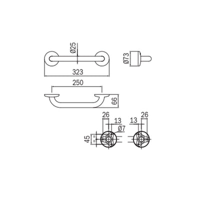 Lineabeta Maniglione Sicurezza Othello - Portata 150 Kg by CeramicStore | Lo specialista del tuo bagno