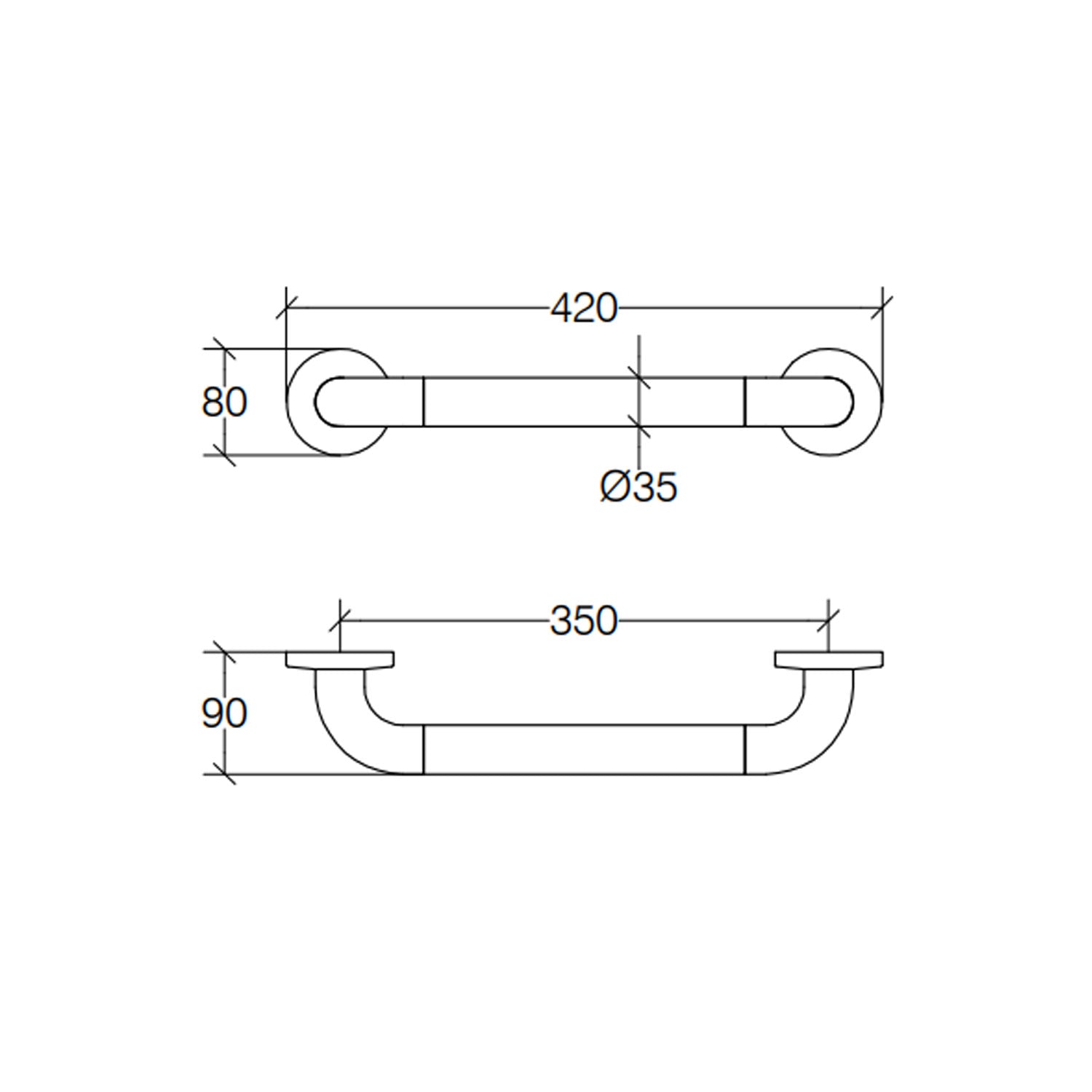 Maniglione di sicurezza in nylon bianco collezione Othello di Lineabeta by CeramicStore | Lo specialista del tuo bagno