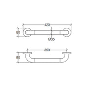 Maniglione di sicurezza in nylon bianco collezione Othello di Lineabeta by CeramicStore | Lo specialista del tuo bagno