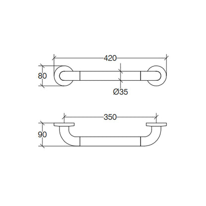Maniglione di sicurezza in nylon bianco collezione Othello di Lineabeta by CeramicStore | Lo specialista del tuo bagno