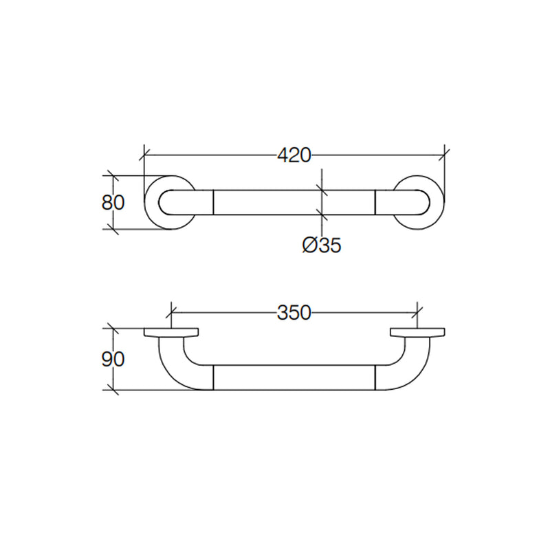 Maniglione di sicurezza in nylon bianco collezione Othello di Lineabeta by CeramicStore | Lo specialista del tuo bagno