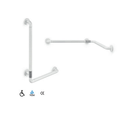 Maniglione di sicurezza reversibile in nylon bianco e acciaio inox collezione Othello di Lineabeta by CeramicStore | Lo specialista del tuo bagno