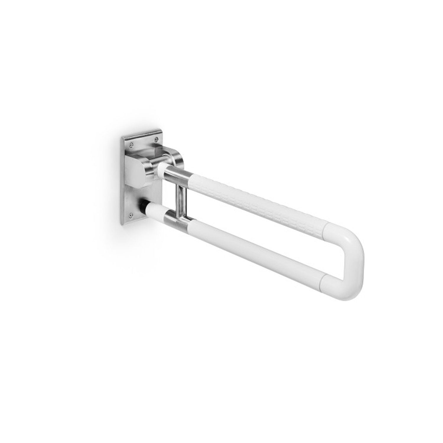 Maniglione di sicurezza ribaltabile in nylon bianco e acciaio inox collezione Othello di Lineabeta - max 360kg by CeramicStore | Lo specialista del tuo bagno