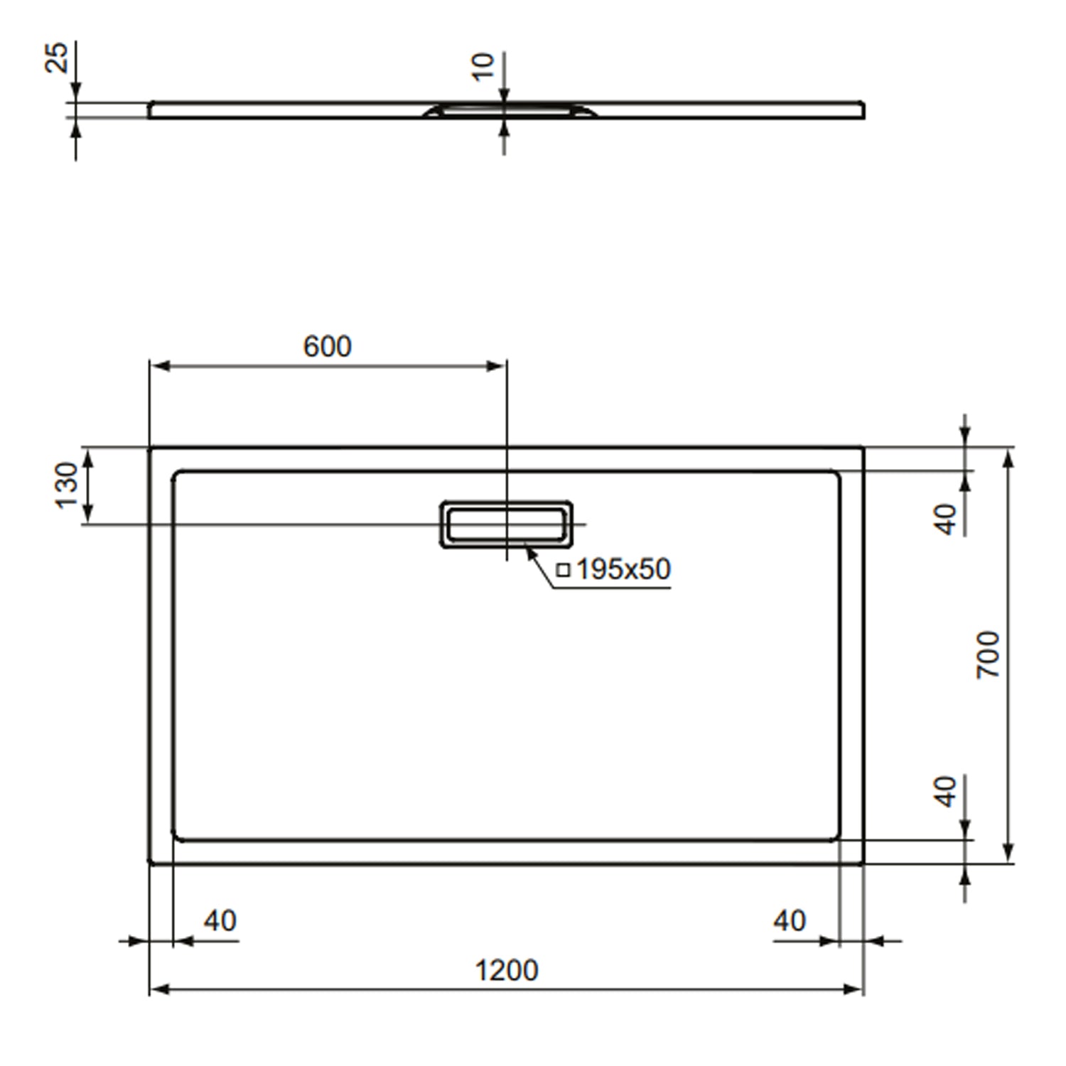 Piatto doccia Ideal Standard Ultra Flat New 120x70 cm bianco by CeramicStore | Lo specialista del tuo bagno