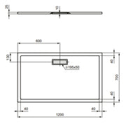 Piatto doccia Ideal Standard Ultra Flat New 120x70 cm bianco by CeramicStore | Lo specialista del tuo bagno