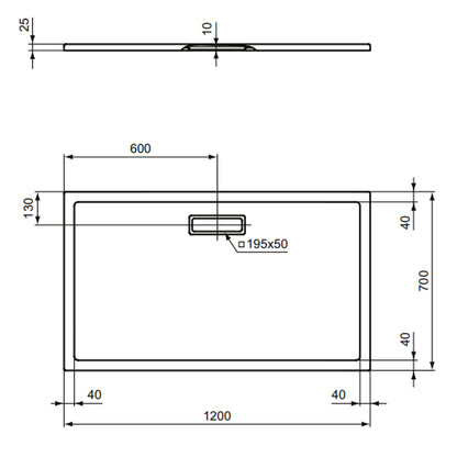 Piatto doccia Ideal Standard Ultra Flat New 120x70 cm bianco by CeramicStore | Lo specialista del tuo bagno