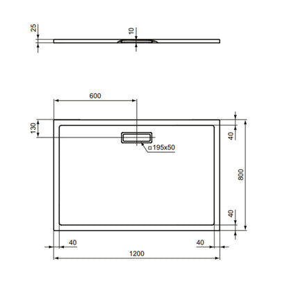 Piatto doccia Ideal Standard Ultra Flat New 120x80 cm nero opaco by CeramicStore | Lo specialista del tuo bagno