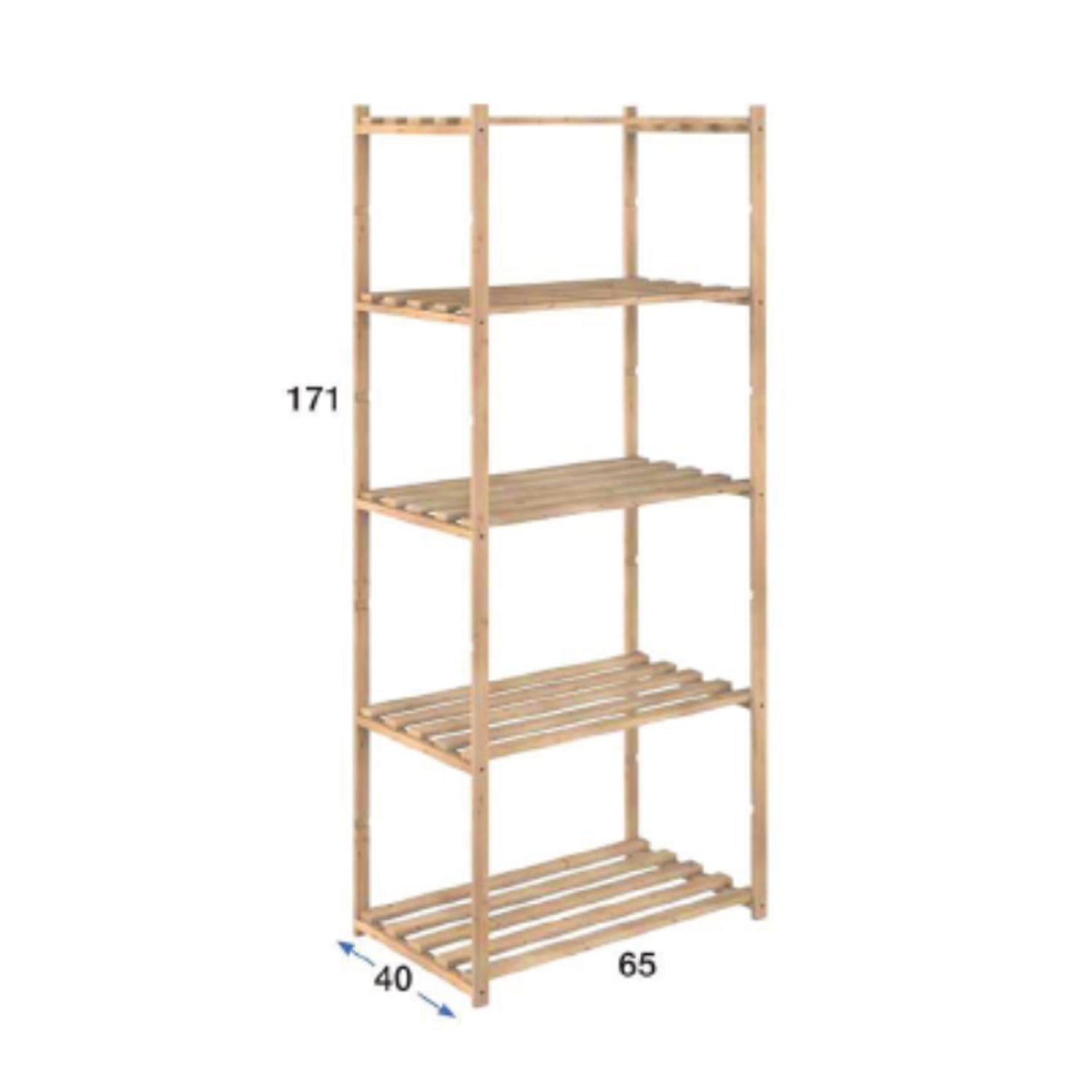 Scaffale in legno di pino massiccio a 5 ripiani by CeramicStore | Lo specialista del tuo bagno