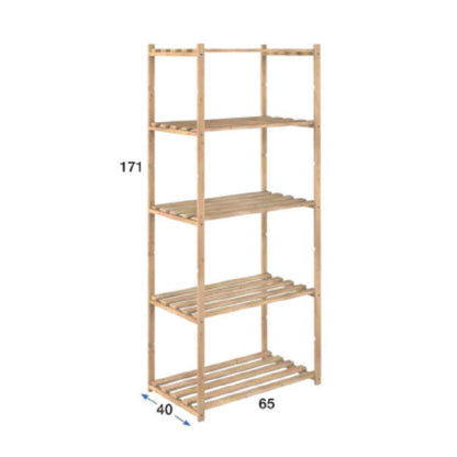 Scaffale in legno di pino massiccio a 5 ripiani by CeramicStore | Lo specialista del tuo bagno