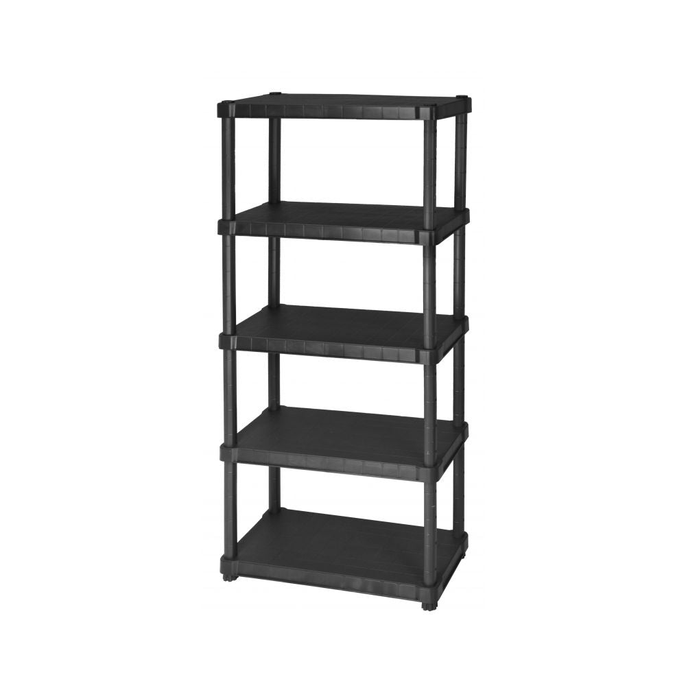 Scaffale in resina antiurto a 5 ripiani modello Helios - Nero by CeramicStore | Lo specialista del tuo bagno