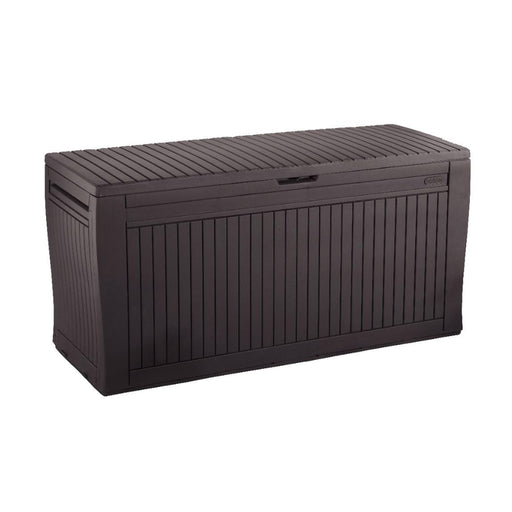 Cassapanca effetto legno modello Keter Comfy in resina antiurto - Marrone by CeramicStore | Lo specialista del tuo bagno