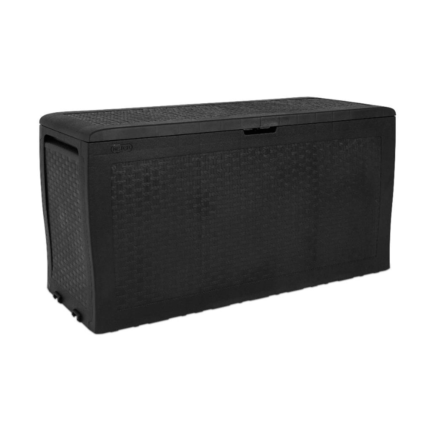 Cassapanca effetto rattan modello Keter Samoa in resina antiurto - Grafite by CeramicStore | Lo specialista del tuo bagno