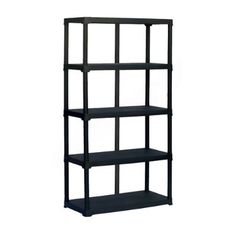 Kunststoffregal mit 5 Kunststoffböden L. 100 - Schwarz — CeramicStore