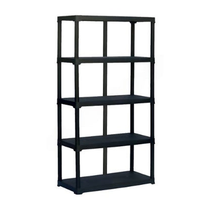 Scaffale in plastica con 5 ripiani in plastica L. 100 - Nero by CeramicStore | Lo specialista del tuo bagno