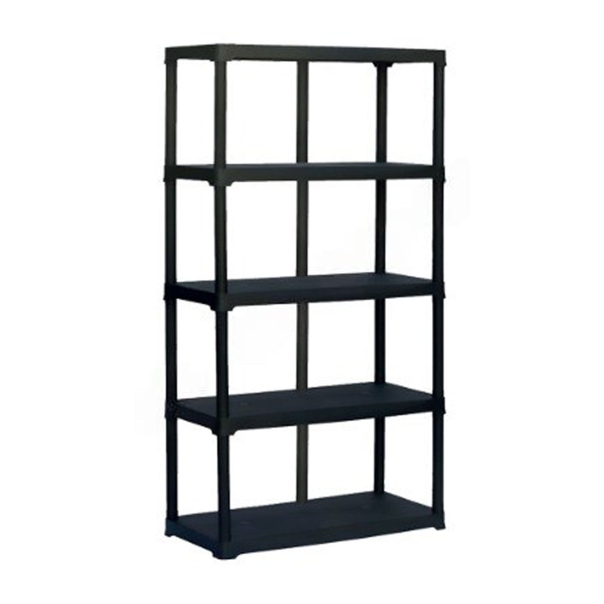 Kunststoffregal mit 5 Kunststoffböden L. 100 - Schwarz — CeramicStore