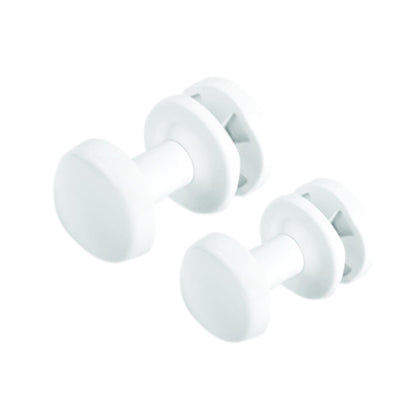 Coppia di 2 appendini in abs Lazzarini modello Calla con fissaggio radiatore - Bianco by CeramicStore | Lo specialista del tuo bagno