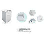 Lavatoio lavanderia con mobile idrofugo e vasca in resina 50x50x23,5 cm color bianco e completo di tavoletta by CeramicStore | Lo specialista del tuo bagno