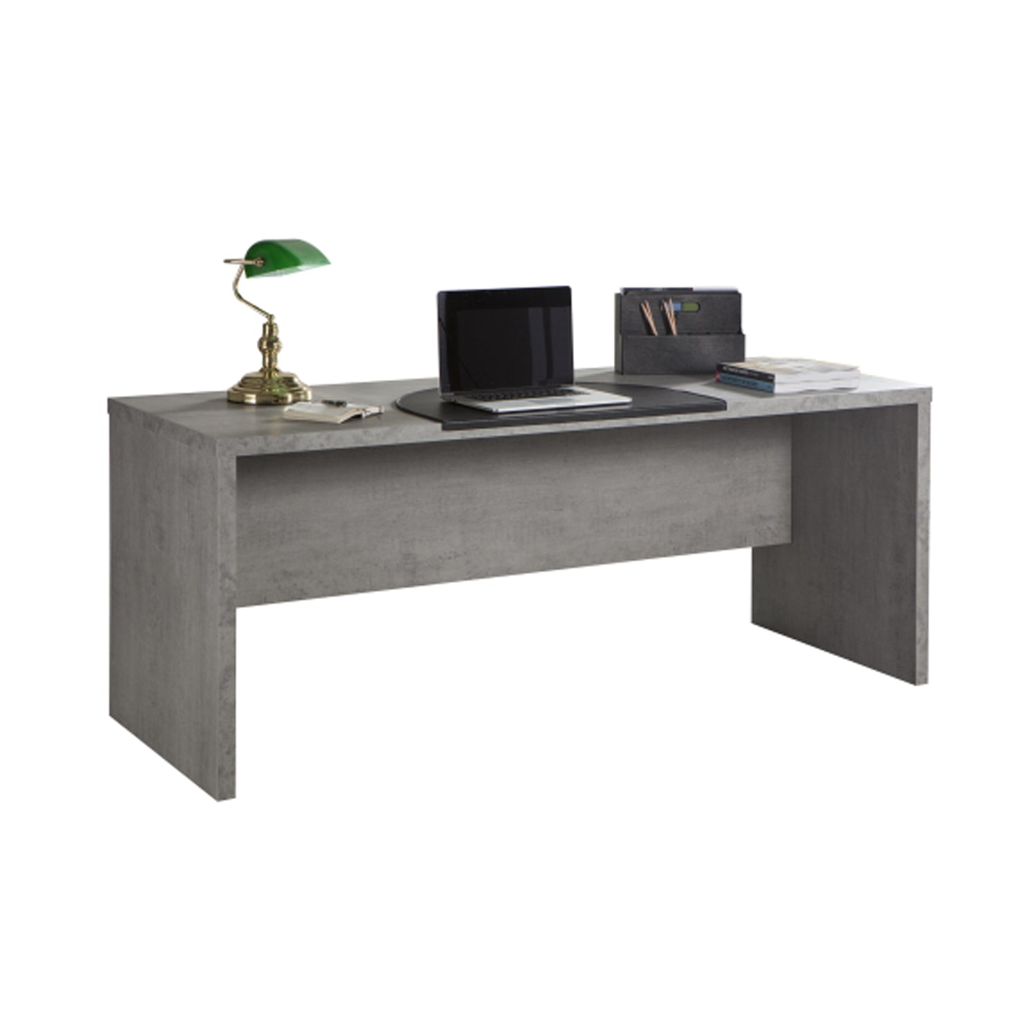 Scrivania da ufficio linea Pratico L. 180 cm - Cemento by CeramicStore | Lo specialista del tuo bagno