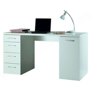 Scrivania linea Volos con 4 cassetti e anta laterale - Bianco by CeramicStore | Lo specialista del tuo bagno