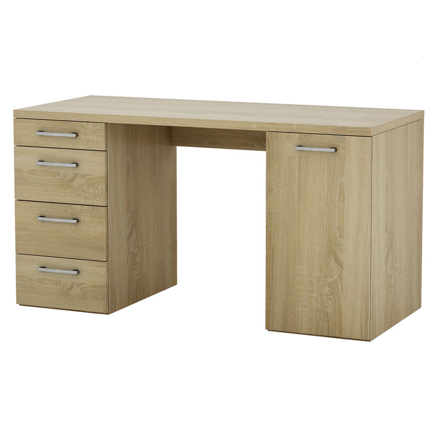 Scrivania linea Volos con 4 cassetti e anta laterale - Rovere by CeramicStore | Lo specialista del tuo bagno