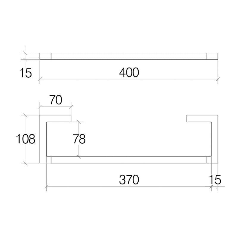 Porta Asciugamani Lineabeta collezione Grela in Acciaio Inox cm 40 per Installazione a Muro by CeramicStore | Lo specialista del tuo bagno