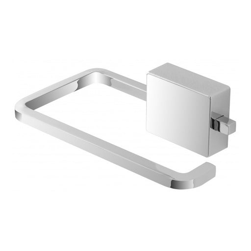 Portarotolo in acciaio cromato serie Smooth fissaggio con viti o adesivo