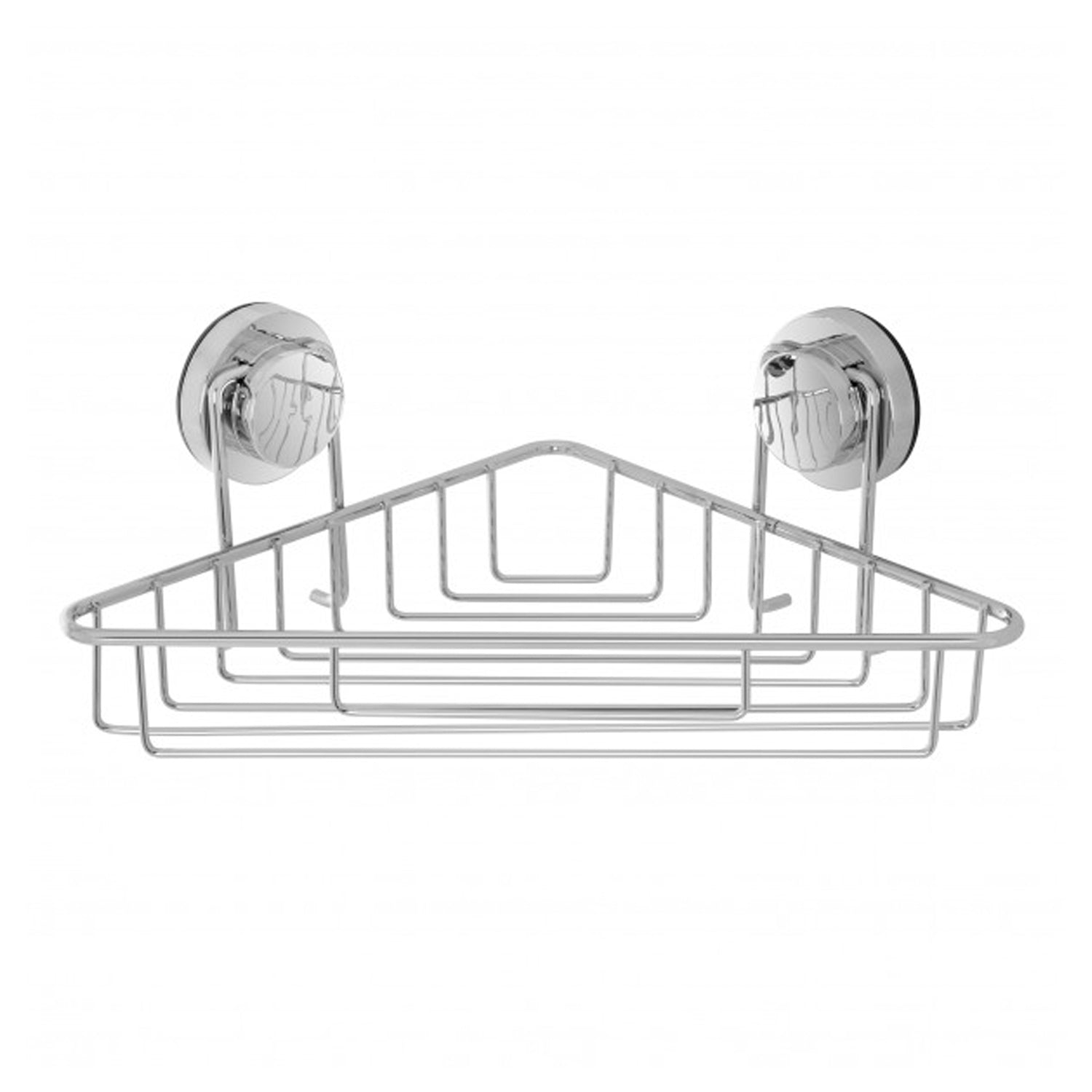 Mensola angolare doccia in acciaio cromato serie Naiki fissaggio a ventosa by CeramicStore | Lo specialista del tuo bagno
