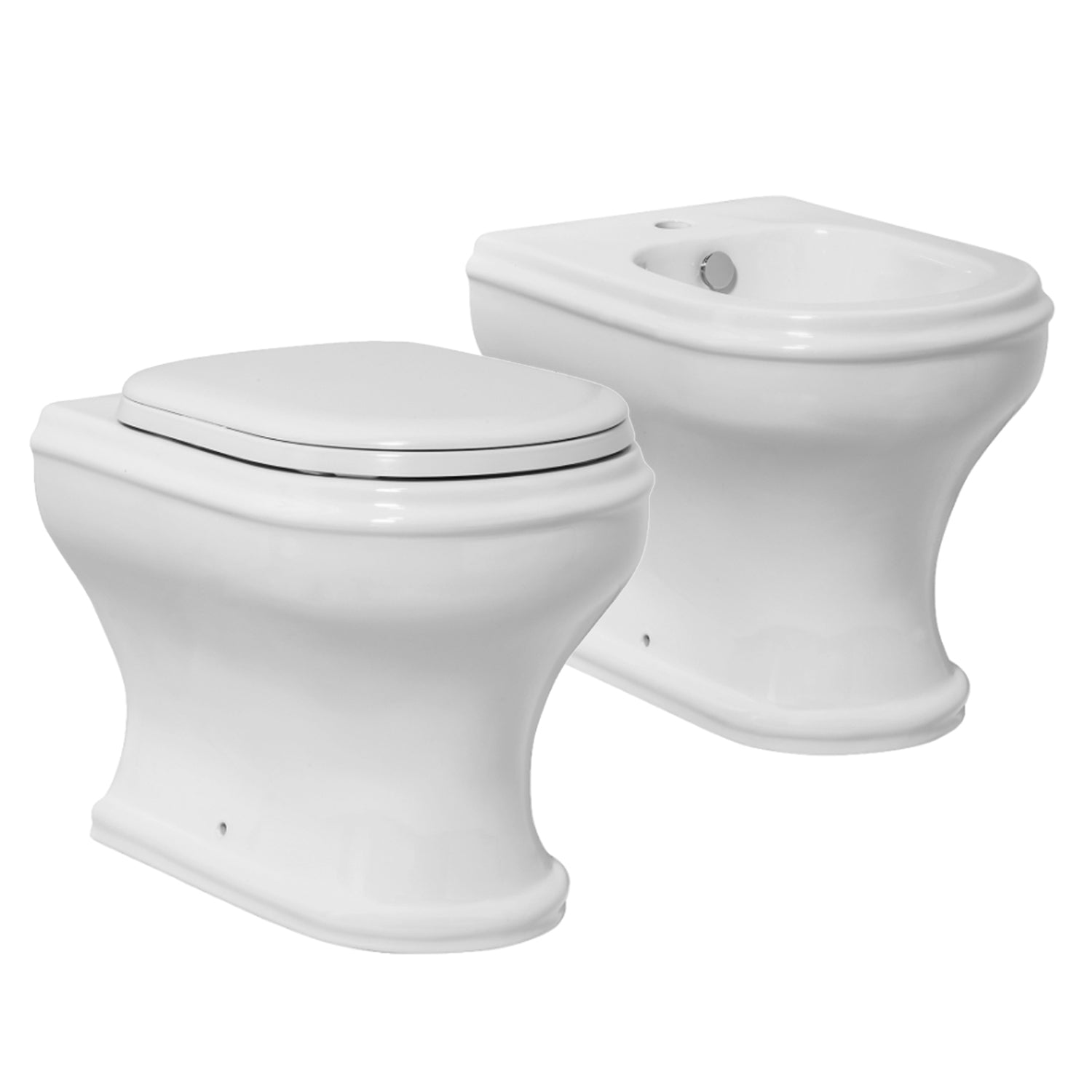 Sanitari classici filoparete Ceramica Azzurra Charme wc bidet sedile soft close