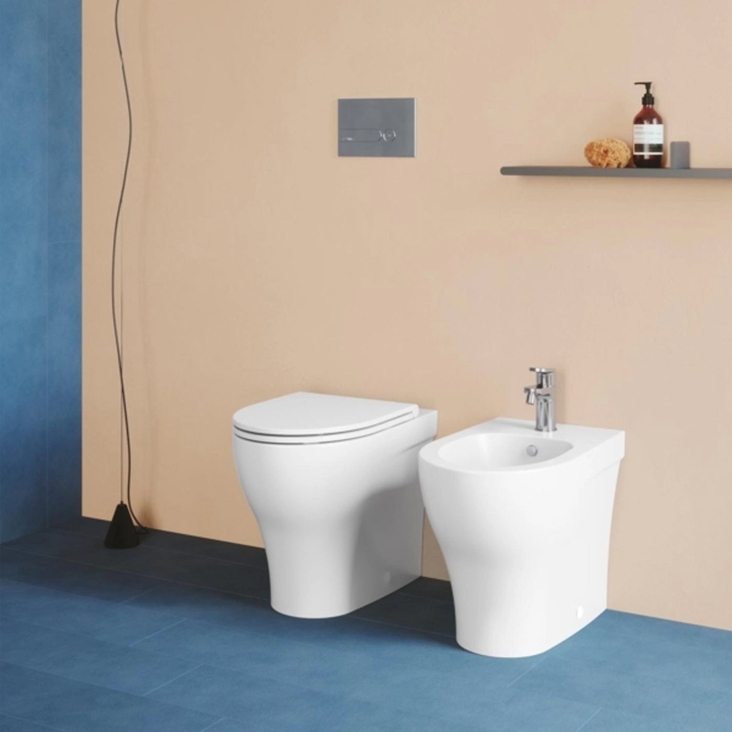 Sanitari Azzurra serie Pratica con scarico traslato con sedile softclose 54