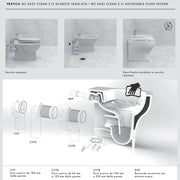 Sanitari Azzurra serie Pratica con scarico traslato con sedile softclose 54
