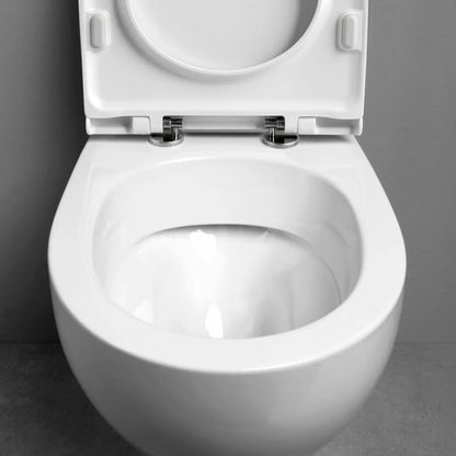 Vaso filo muro Ceramica Azzurra Pratica con sedile in termoindurente soft close