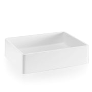 Lavabo da appoggio con piletta a scarico libero Lineabeta Momon in Mattstone cm 50x35